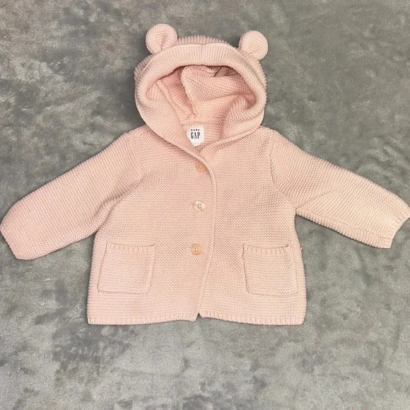 GAP - Brannan Pink Bear  sweater. 0-3 months - Picture 1 of 3